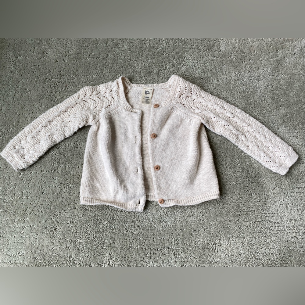 Oshkosh bgosh cream cardigan sweater 18 months